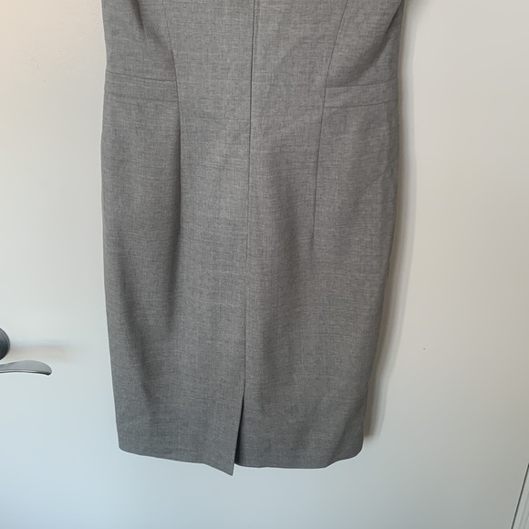 HUGO BOSS Deshina Gray Sheath Virgin Wool Career Business Dress Size 2 - Picture 8 of 12